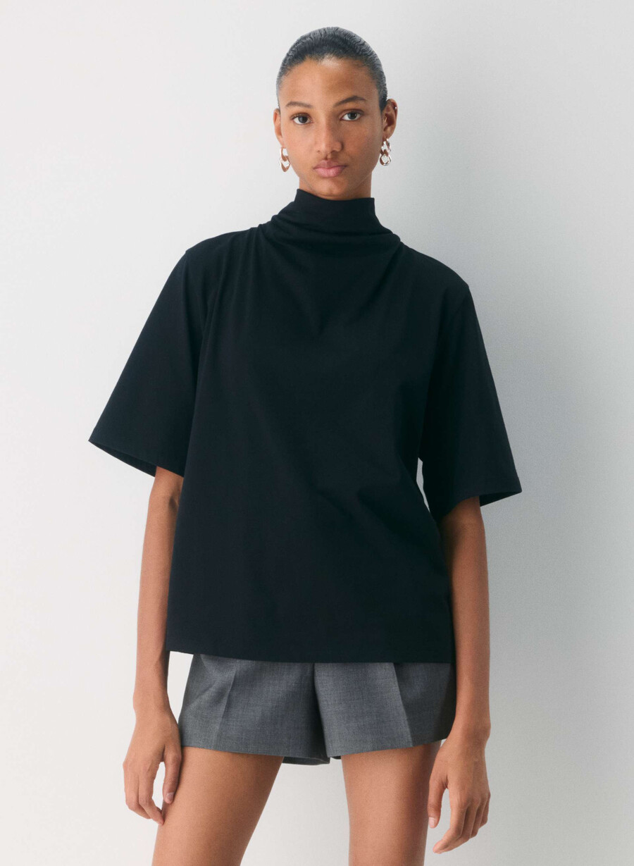 mini short plissettato - ressential heather charcoal