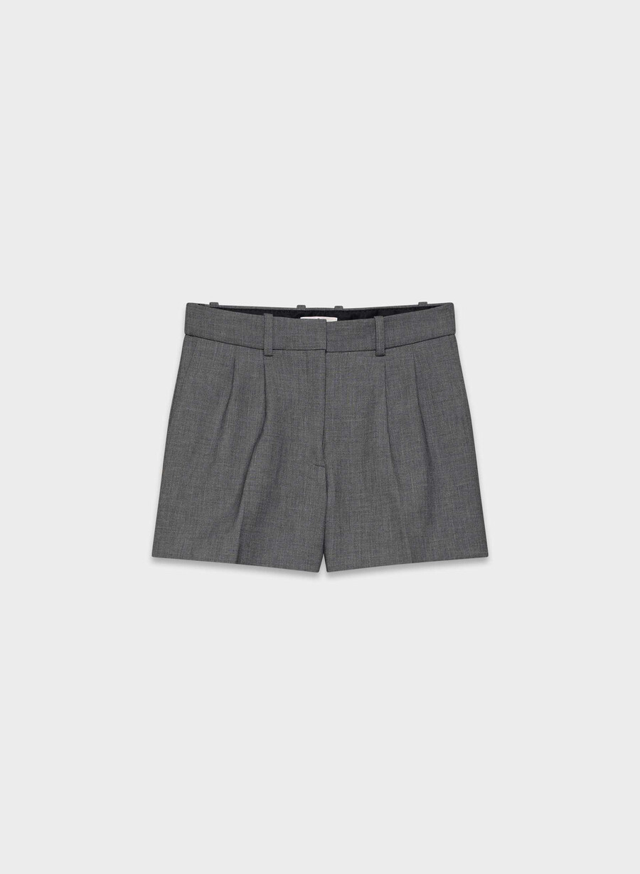 mini short plissettato - ressential heather charcoal