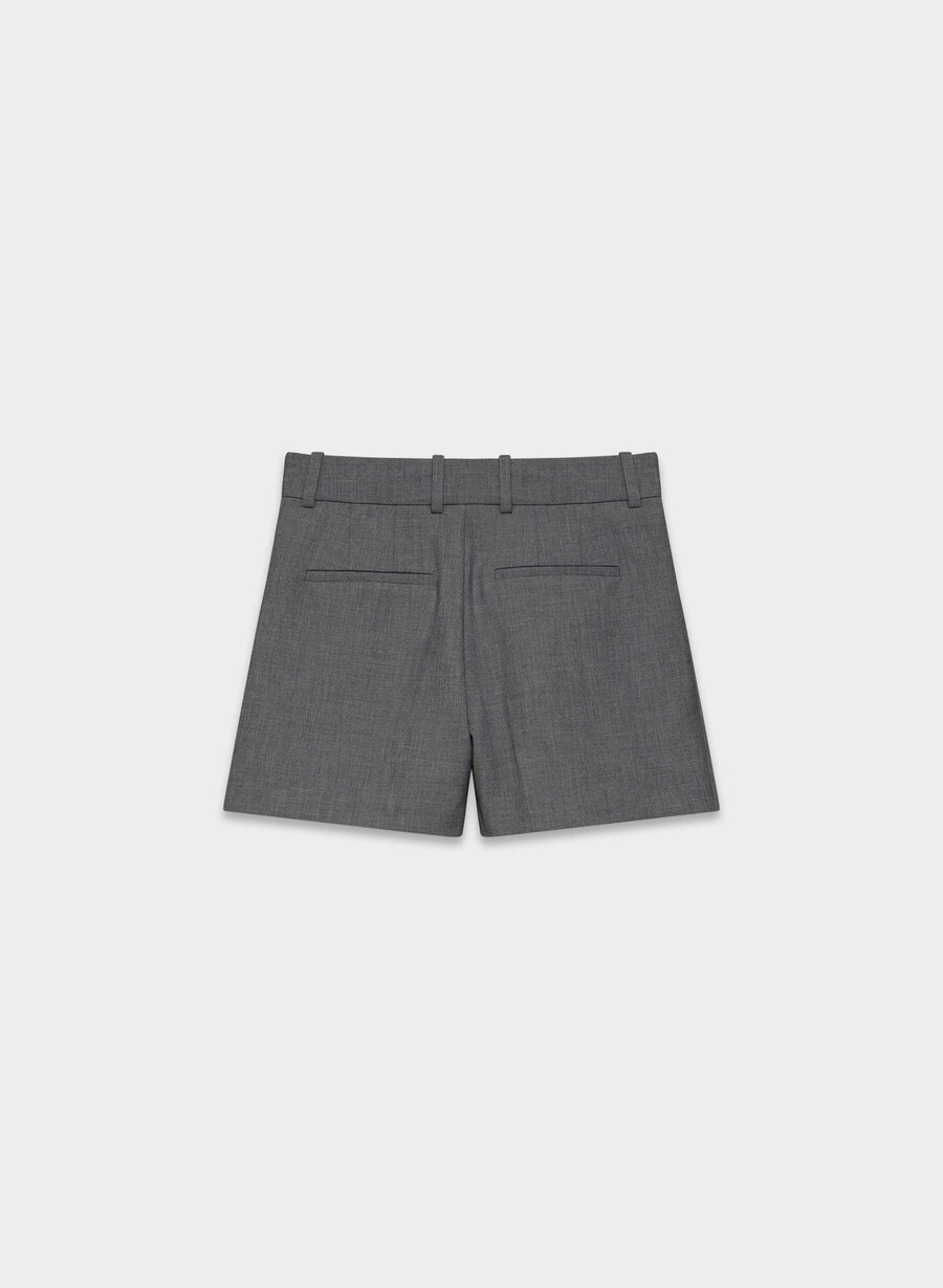 mini short plissettato - ressential heather charcoal