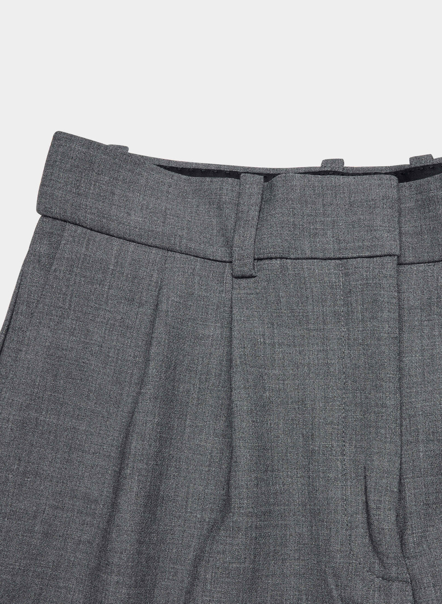 mini short plissettato - ressential heather charcoal