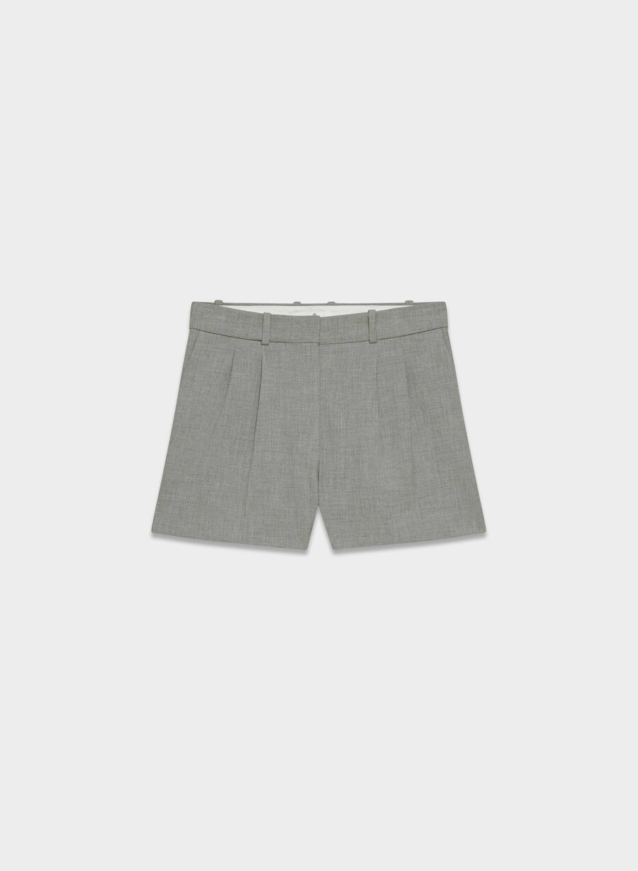 mini short plissettato - ressential heather dark grey