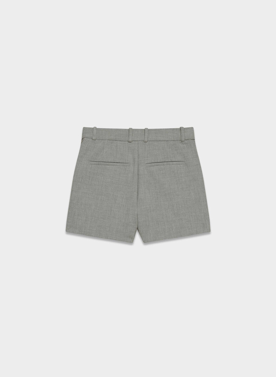 mini short plissettato - ressential heather dark grey