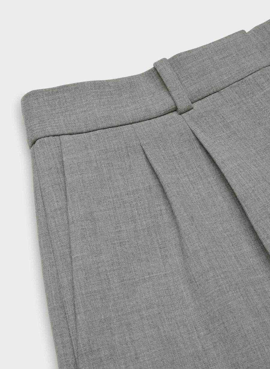mini short plissettato - ressential heather dark grey