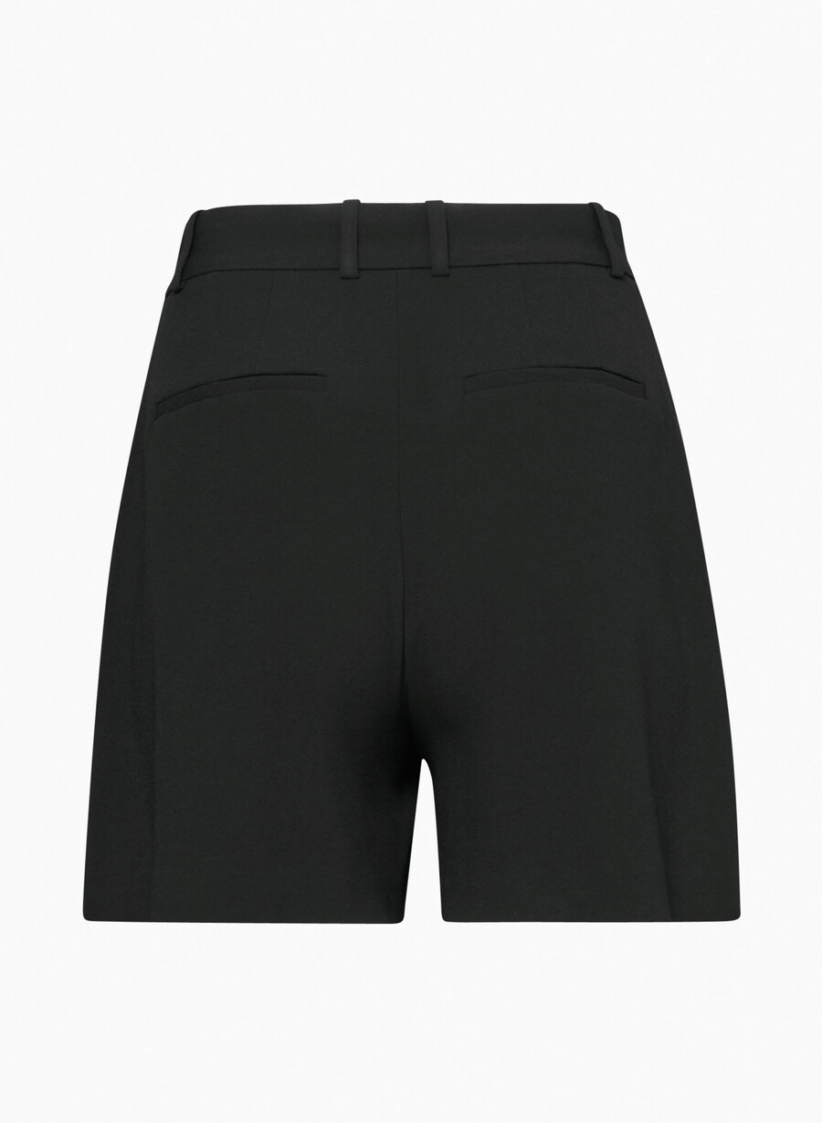 pantaloncini plissettati a metà coscia neri