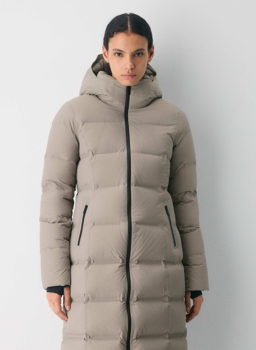 supersnug puff₂o long - rainstop taupe moderno