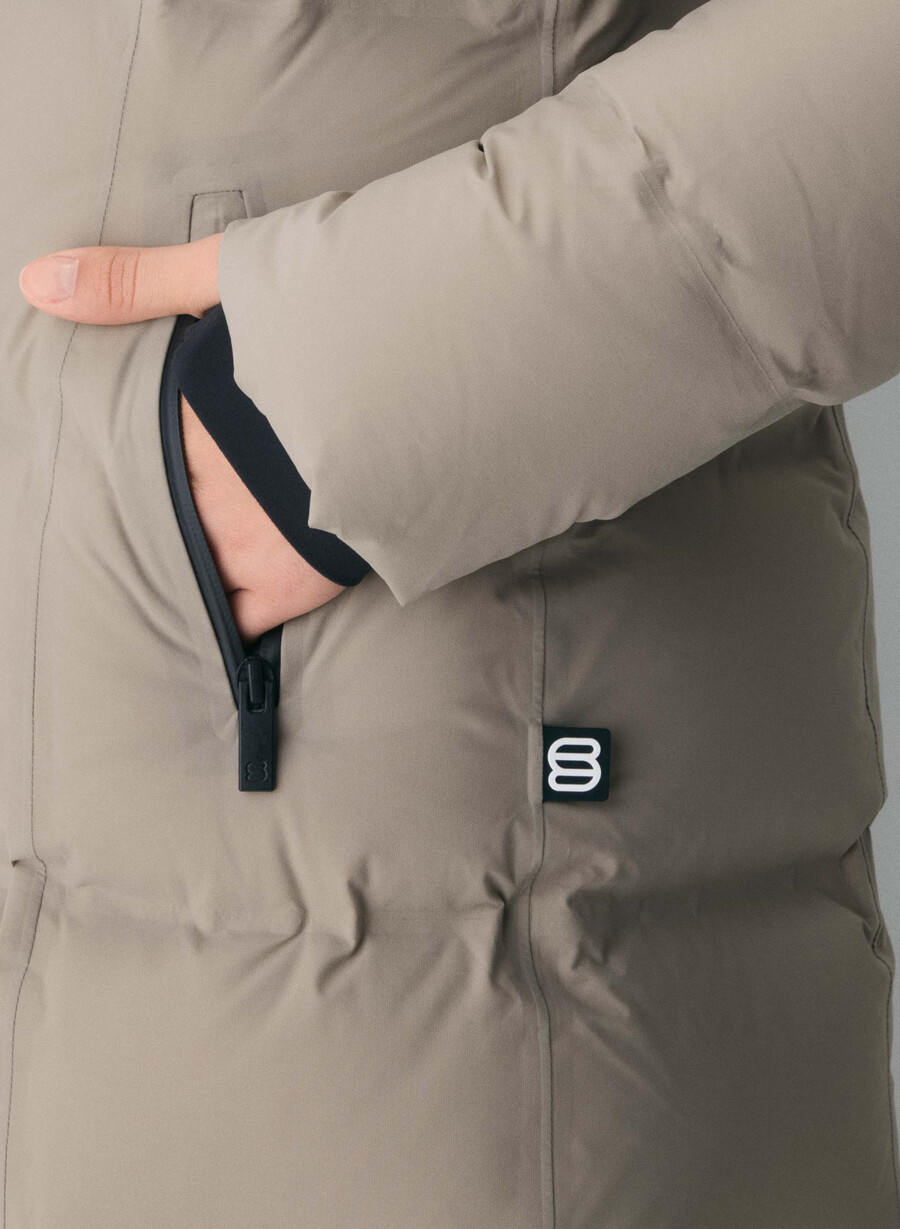supersnug puff₂o long - rainstop taupe moderno