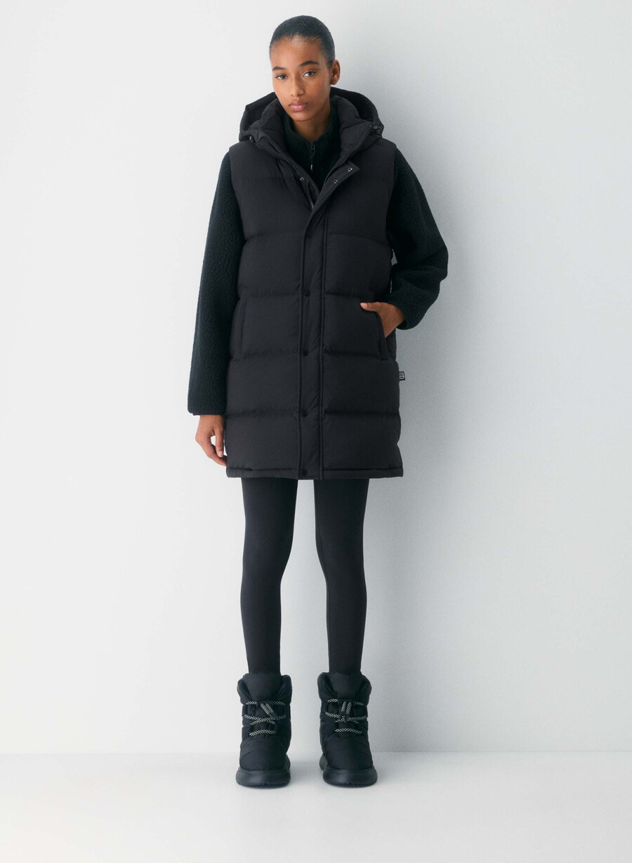 the super puff mid vest - climatte nero