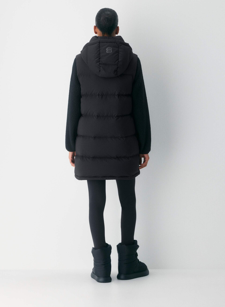 the super puff mid vest - climatte nero