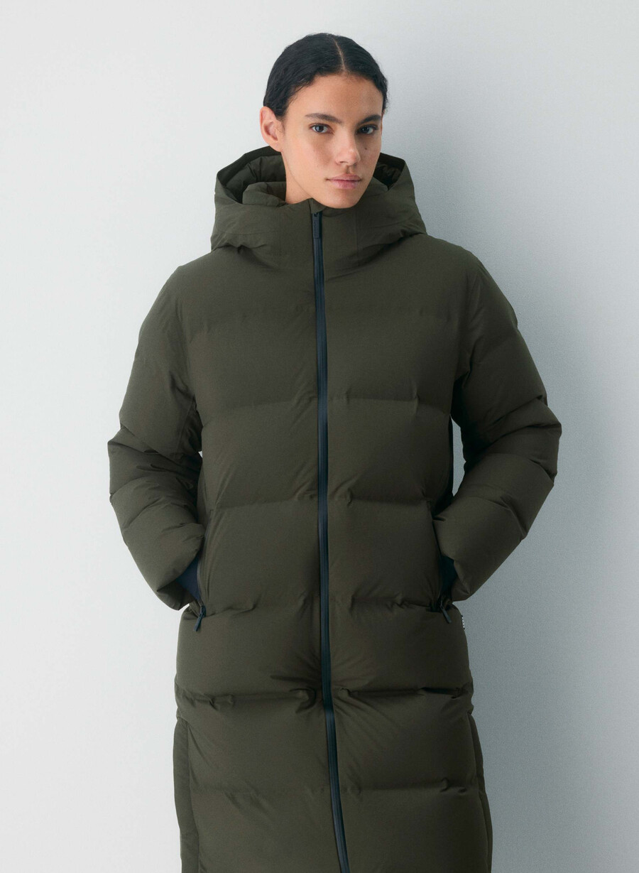 the super puff₂o long - rainstop flint green