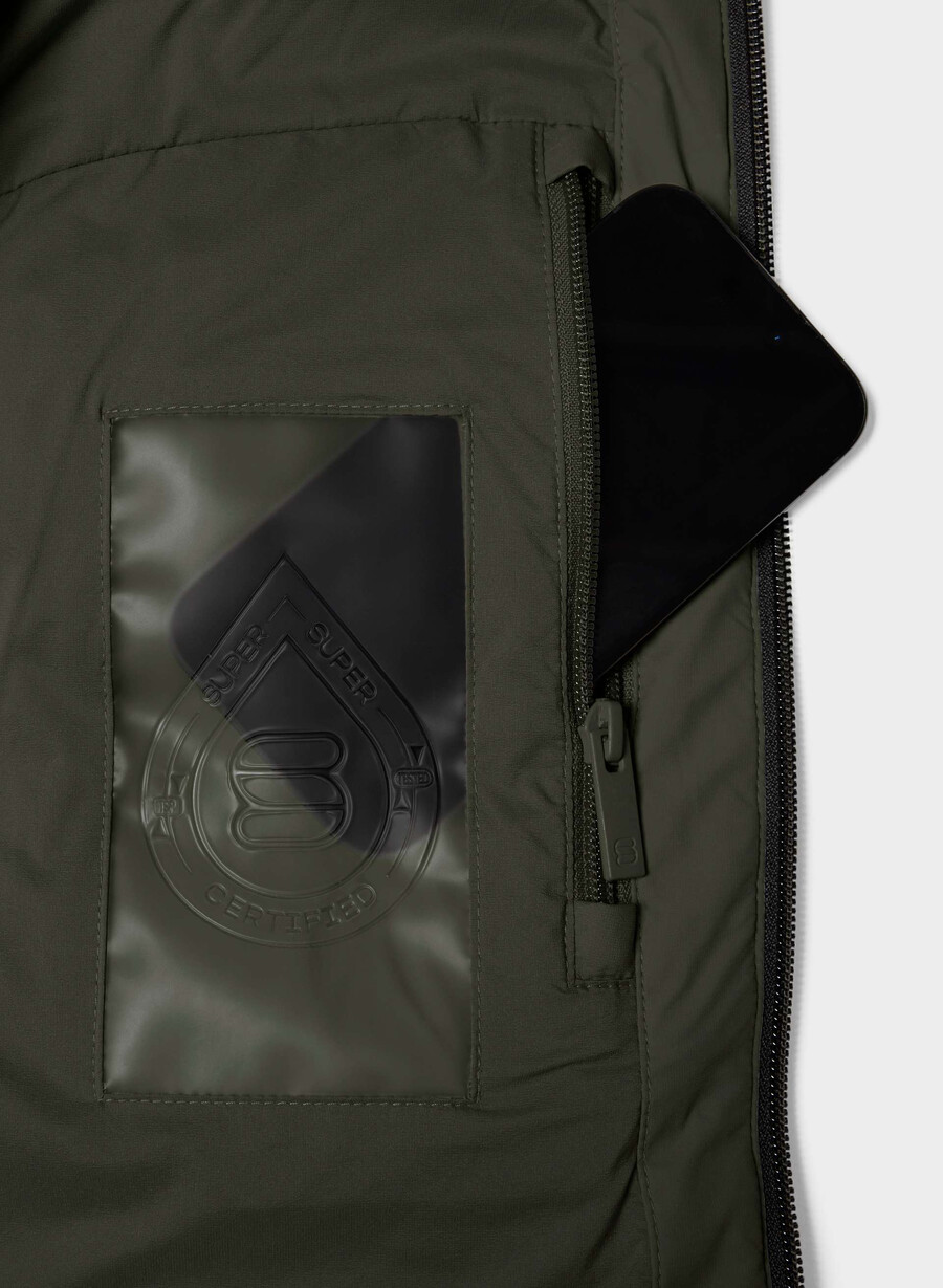 the super puff₂o long - rainstop flint green