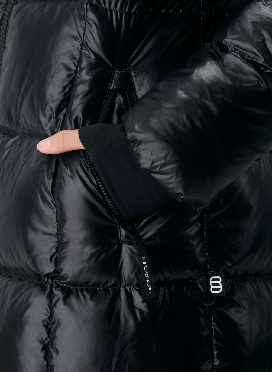 supersnug puff long - nero lucido