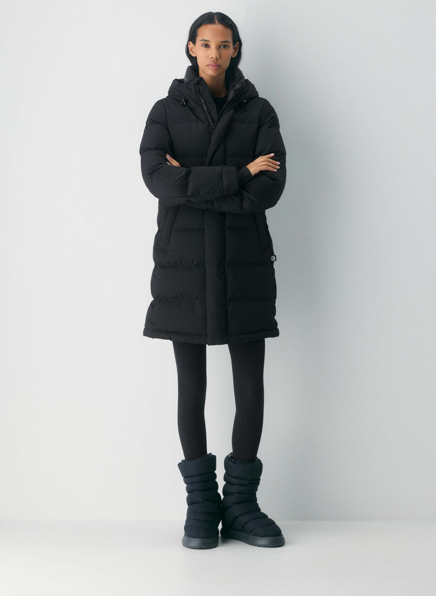 il super arctic parka mid - arctic twill nero