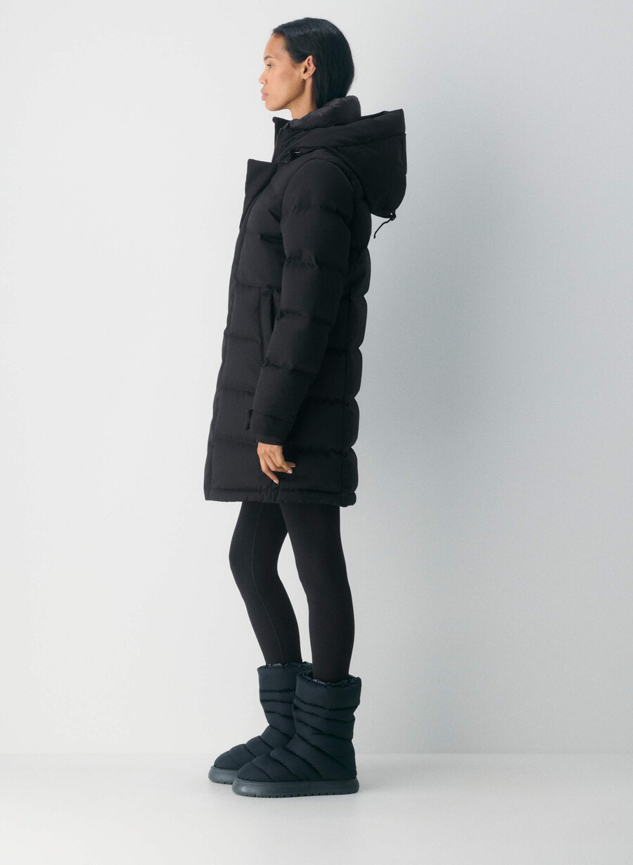 il super arctic parka mid - arctic twill nero