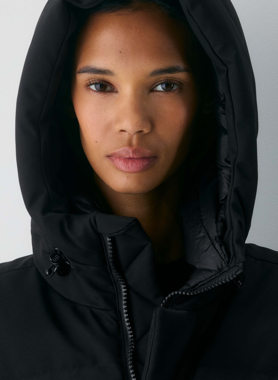 il super arctic parka mid - arctic twill nero