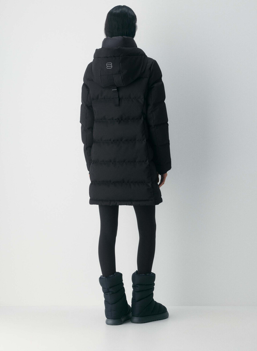 il super arctic parka mid - arctic twill nero