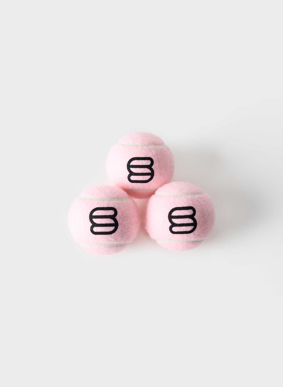 confezione da 3 palline da tennis super puff rosa gesso