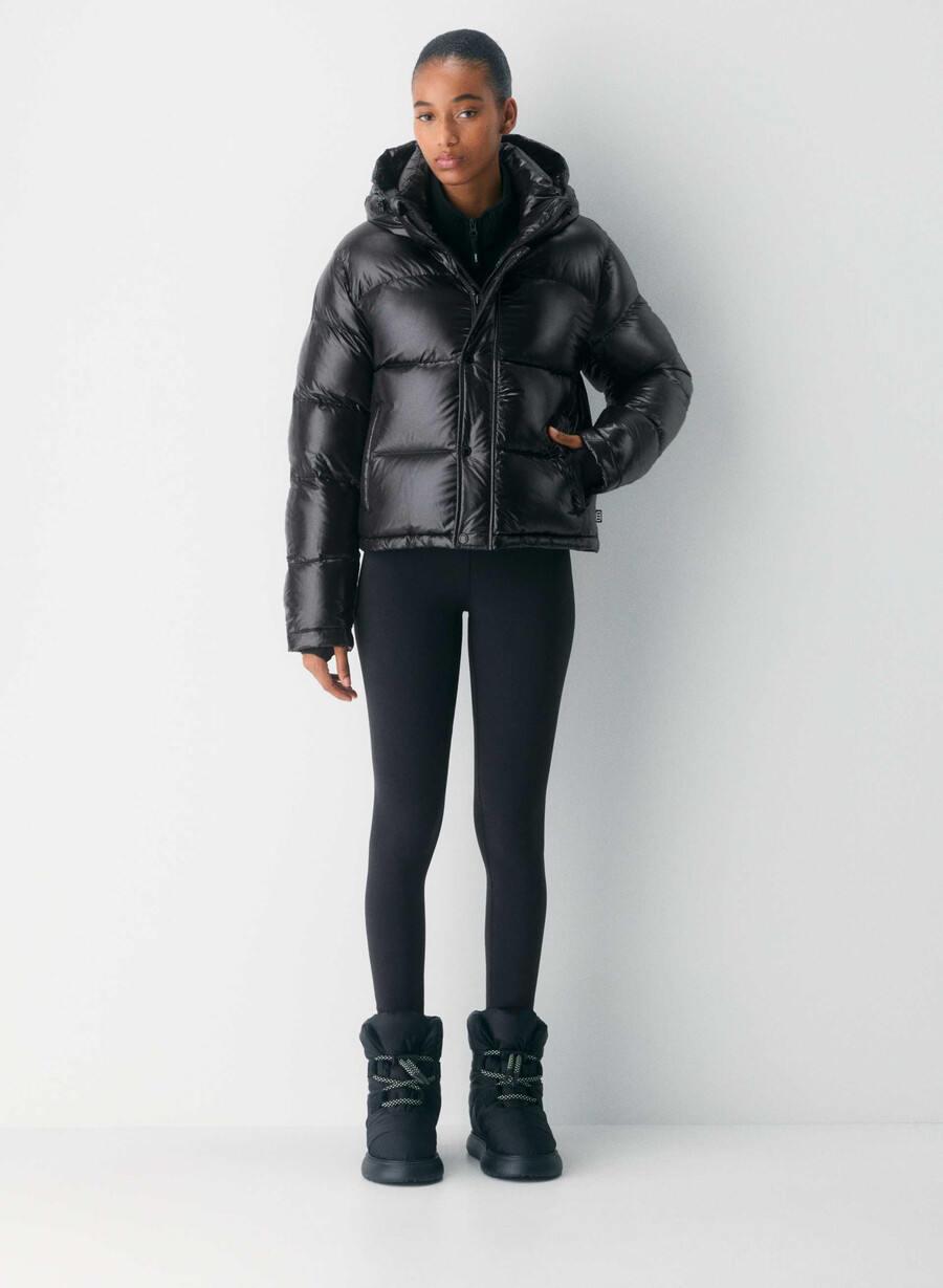 the super puff shorty - nero lucido