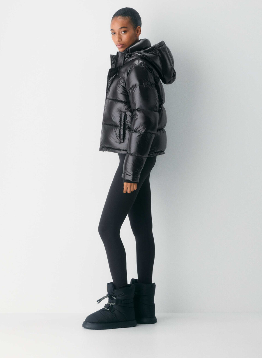 the super puff shorty - nero lucido
