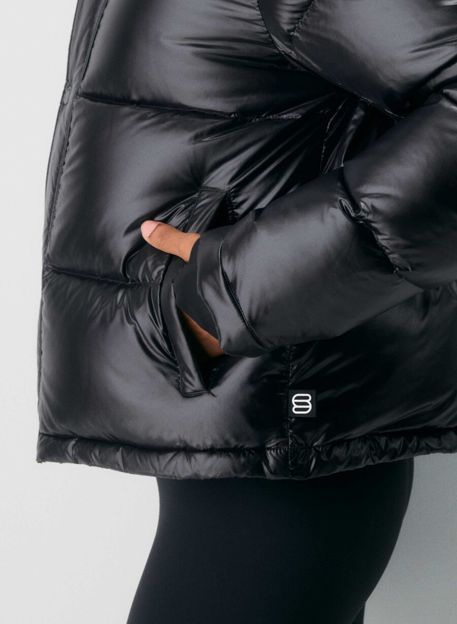 the super puff shorty - nero lucido