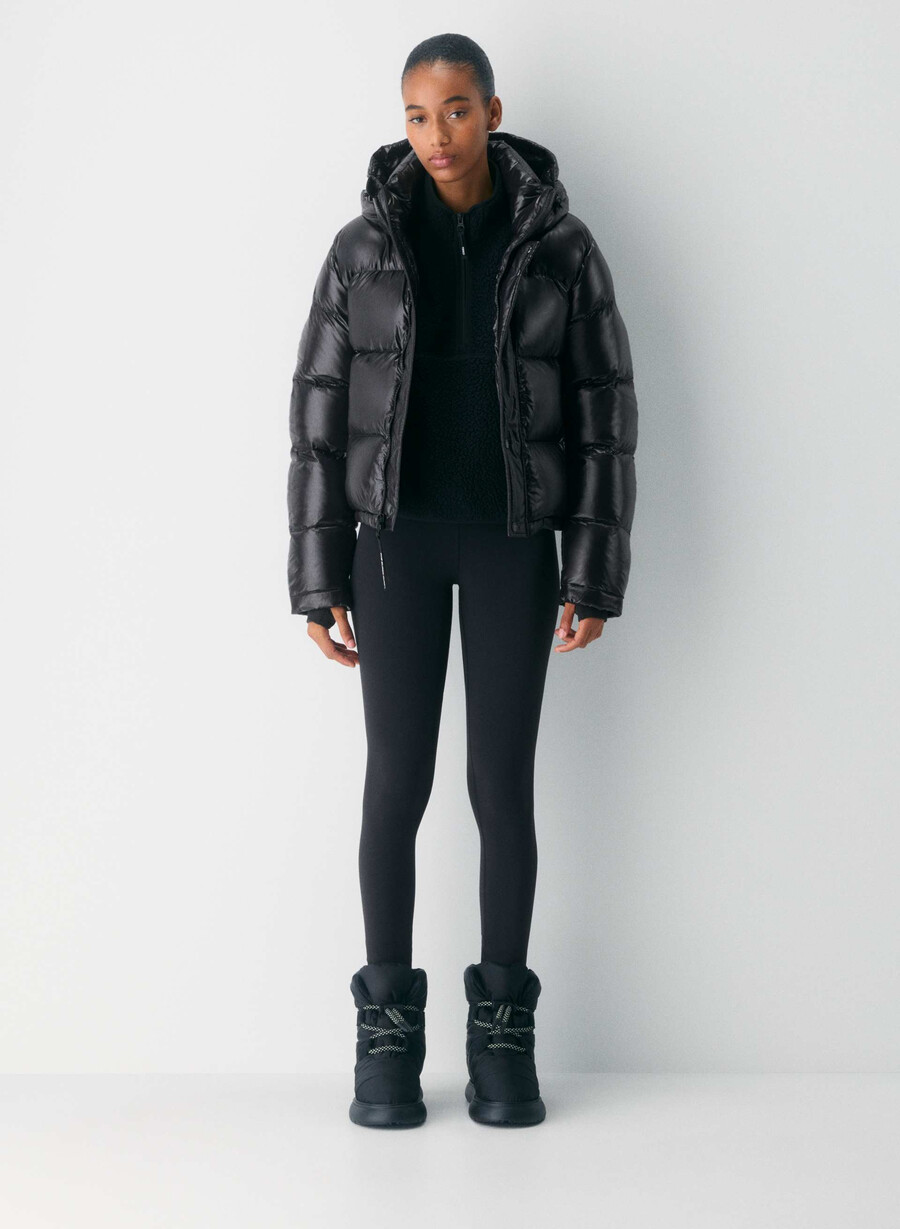 the super puff shorty - nero lucido