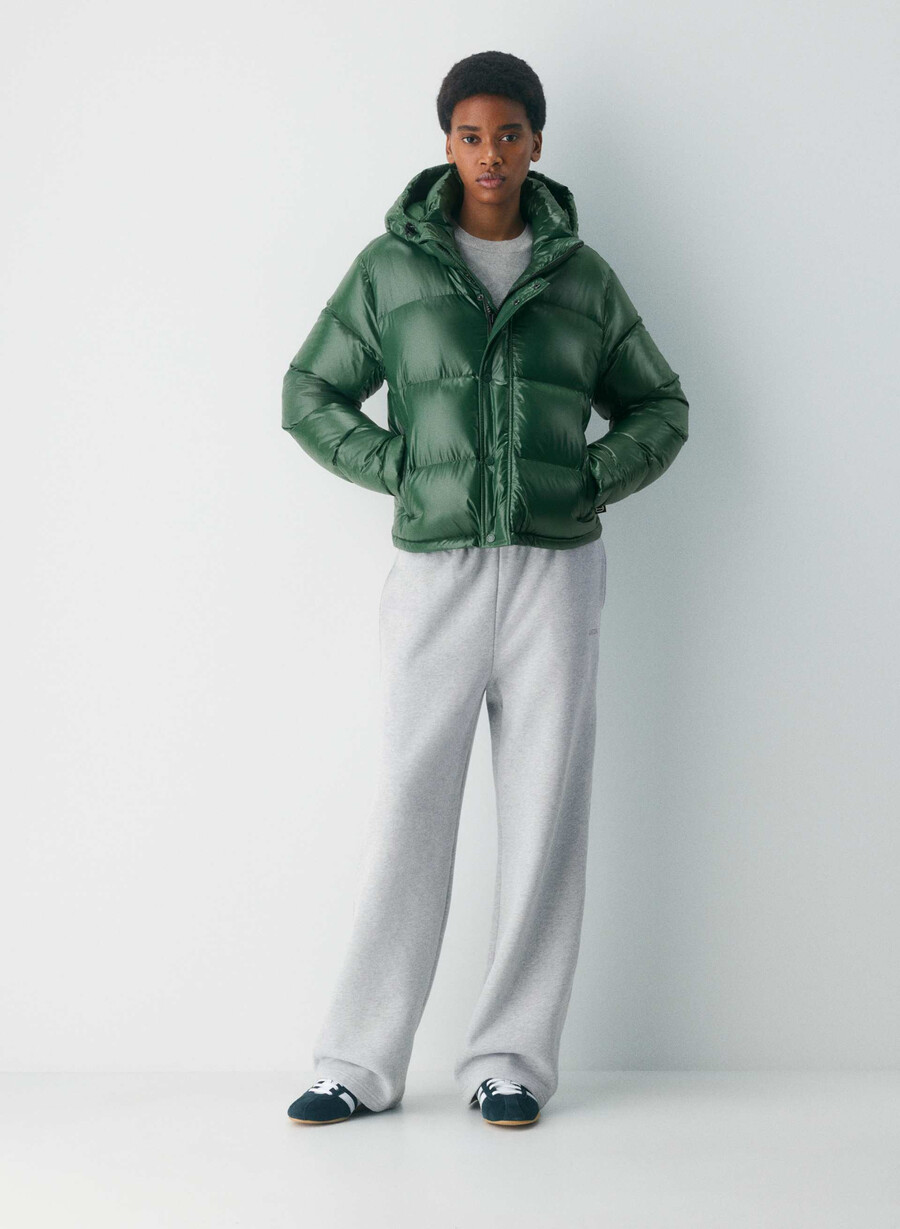 the super puff shorty - verde campus lucido