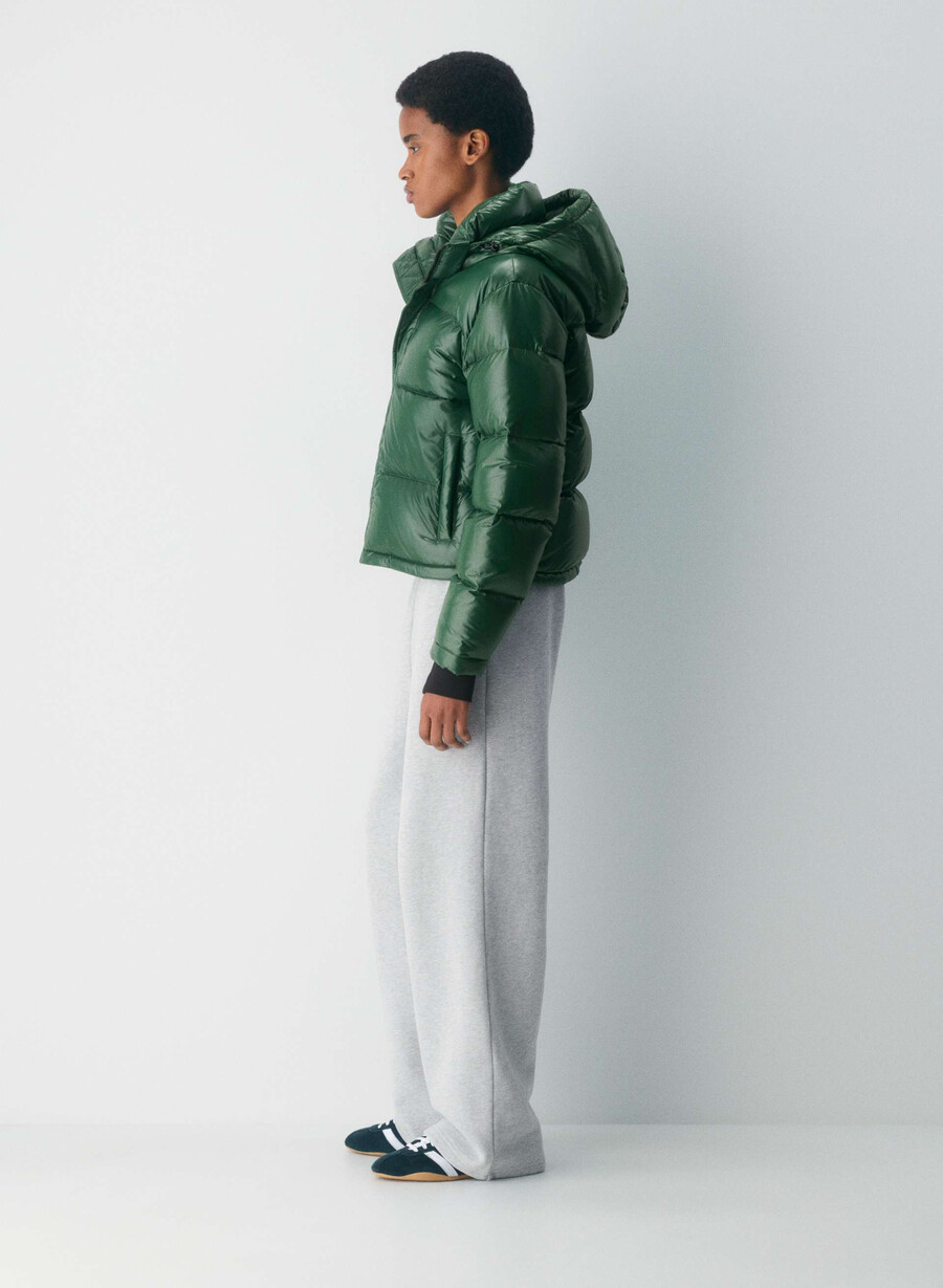 the super puff shorty - verde campus lucido