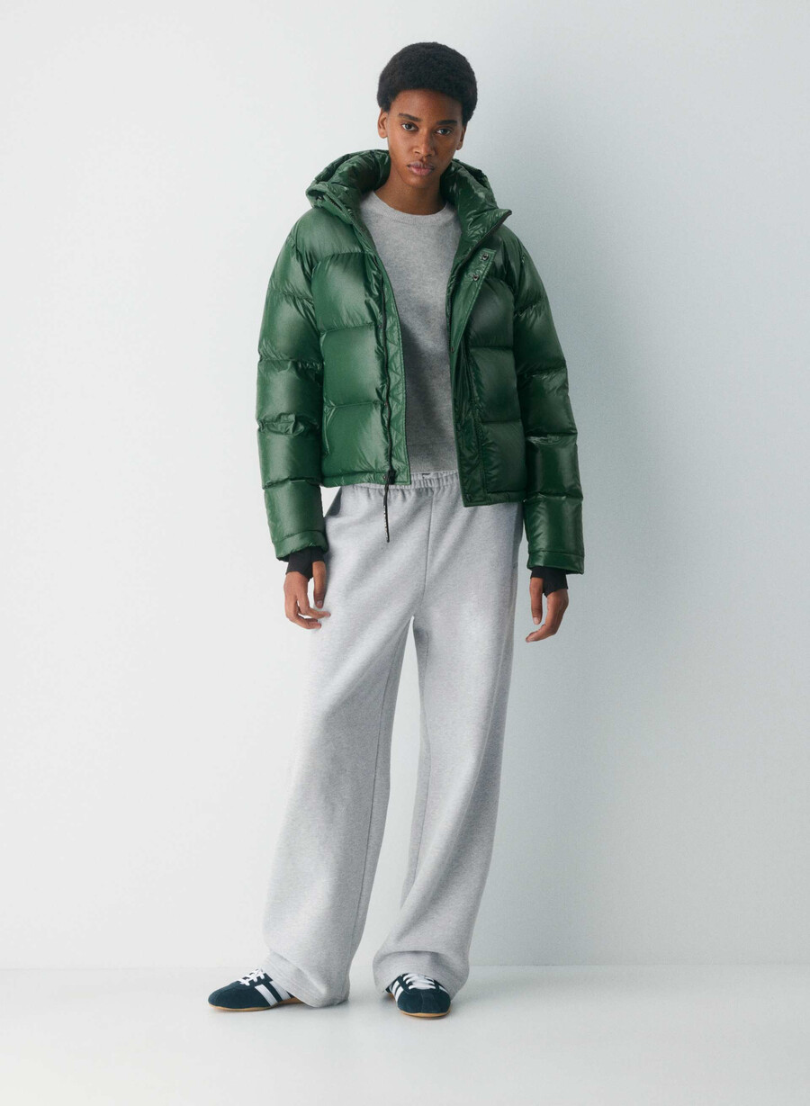 the super puff shorty - verde campus lucido
