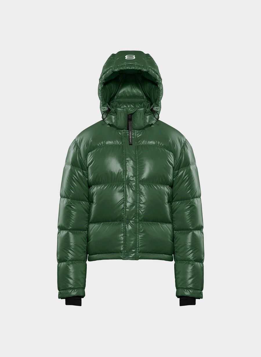 the super puff shorty - verde campus lucido