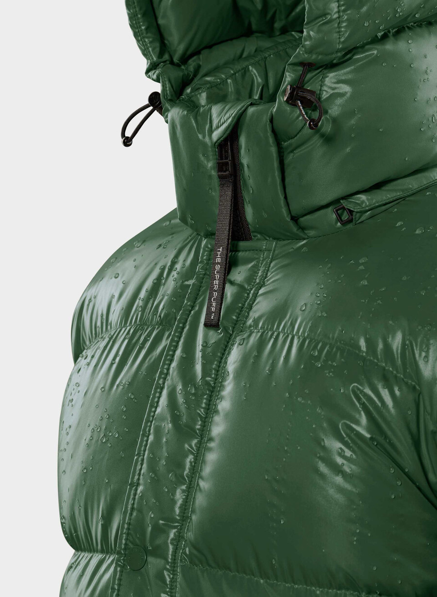 the super puff shorty - verde campus lucido