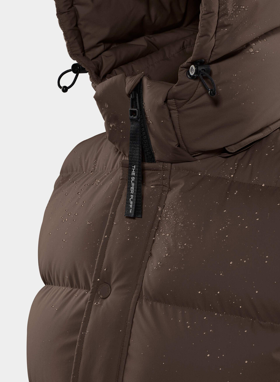 the super puff gilet - climatte rich mocha brown
