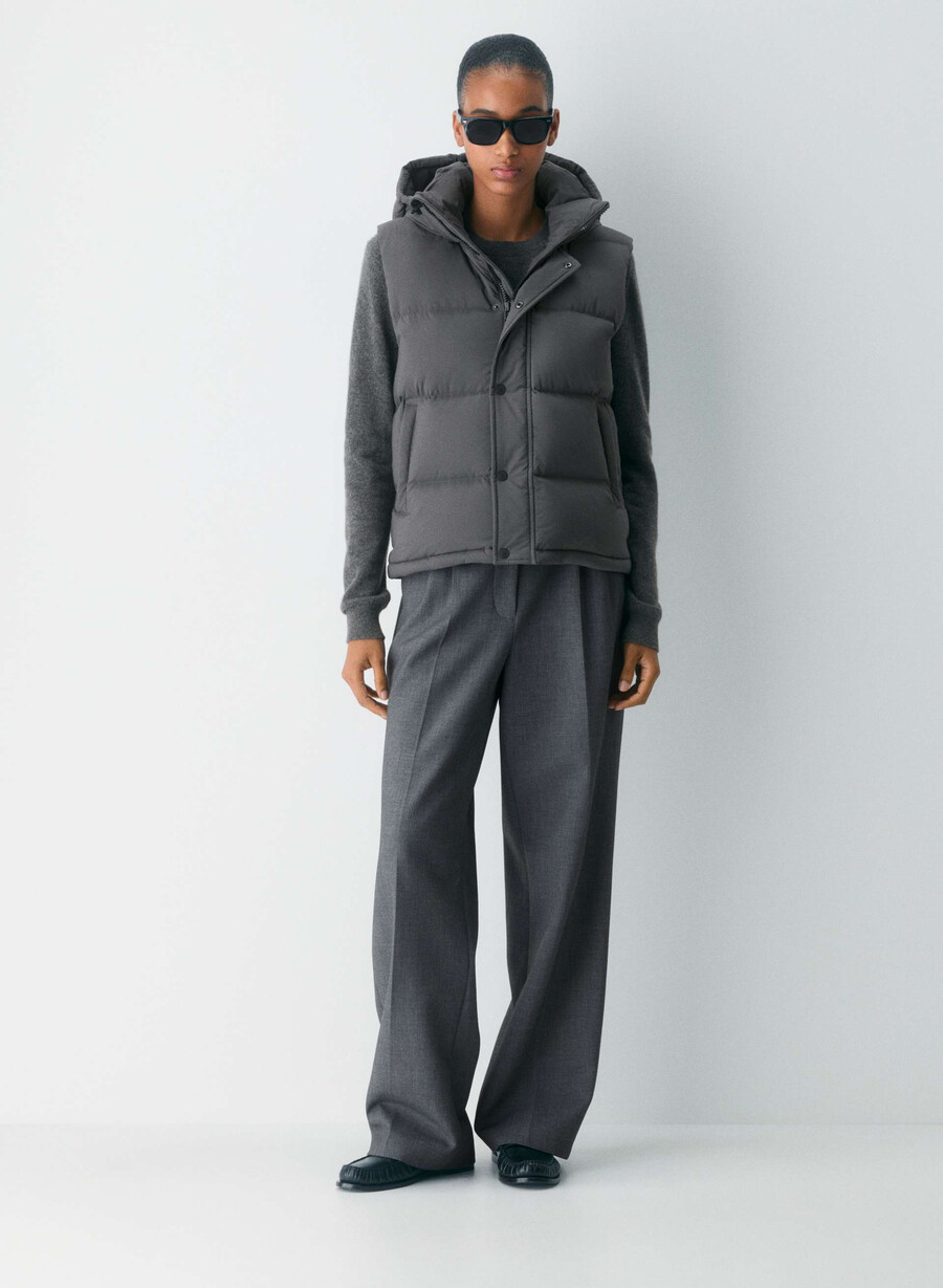 the super puff gilet - climatte grigio carbone