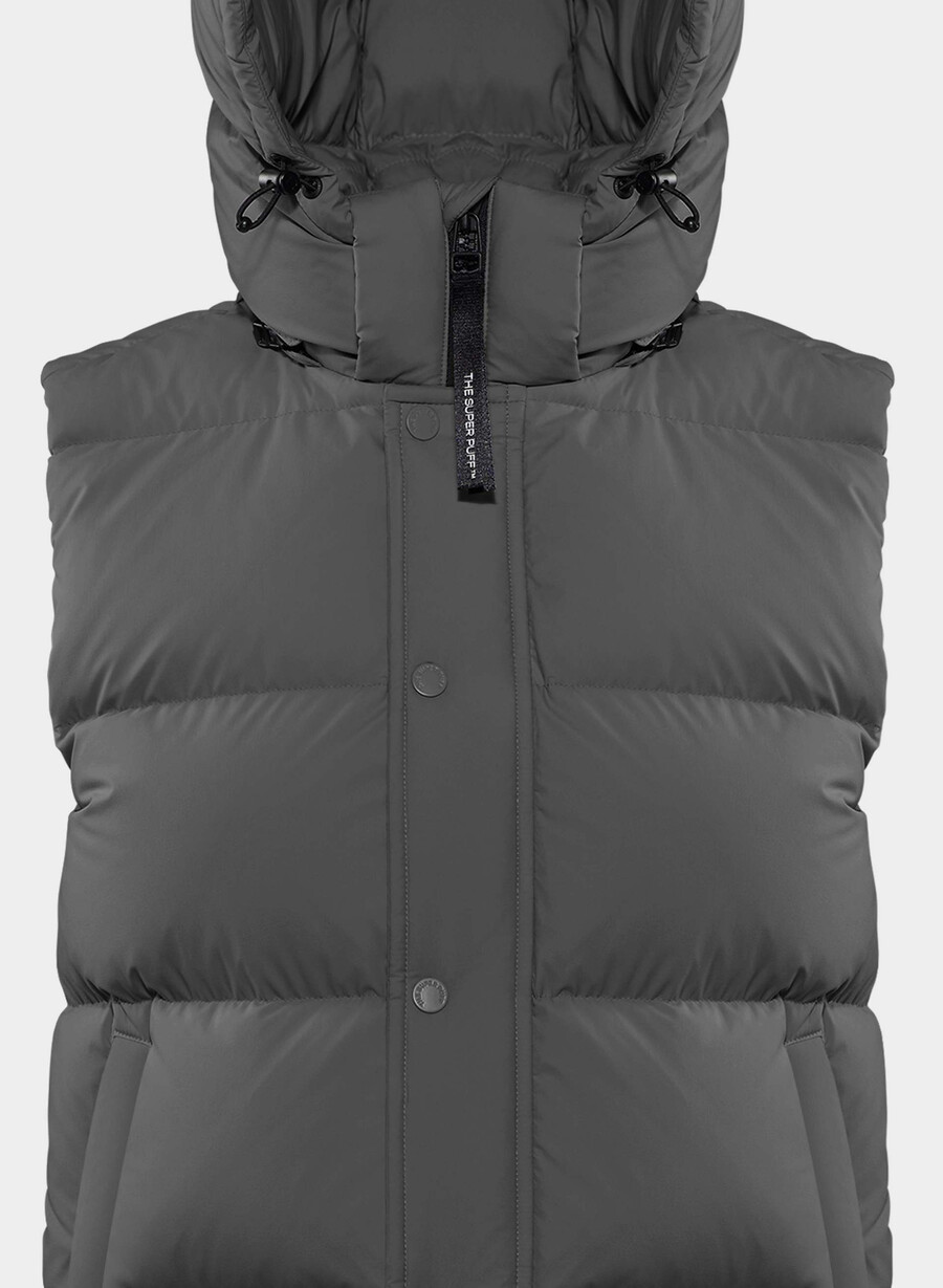 the super puff gilet - climatte grigio carbone