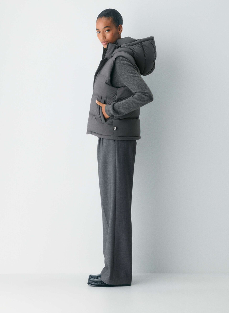the super puff gilet - climatte grigio carbone