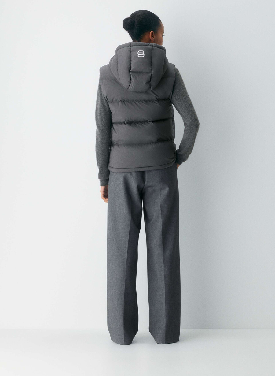 the super puff gilet - climatte grigio carbone
