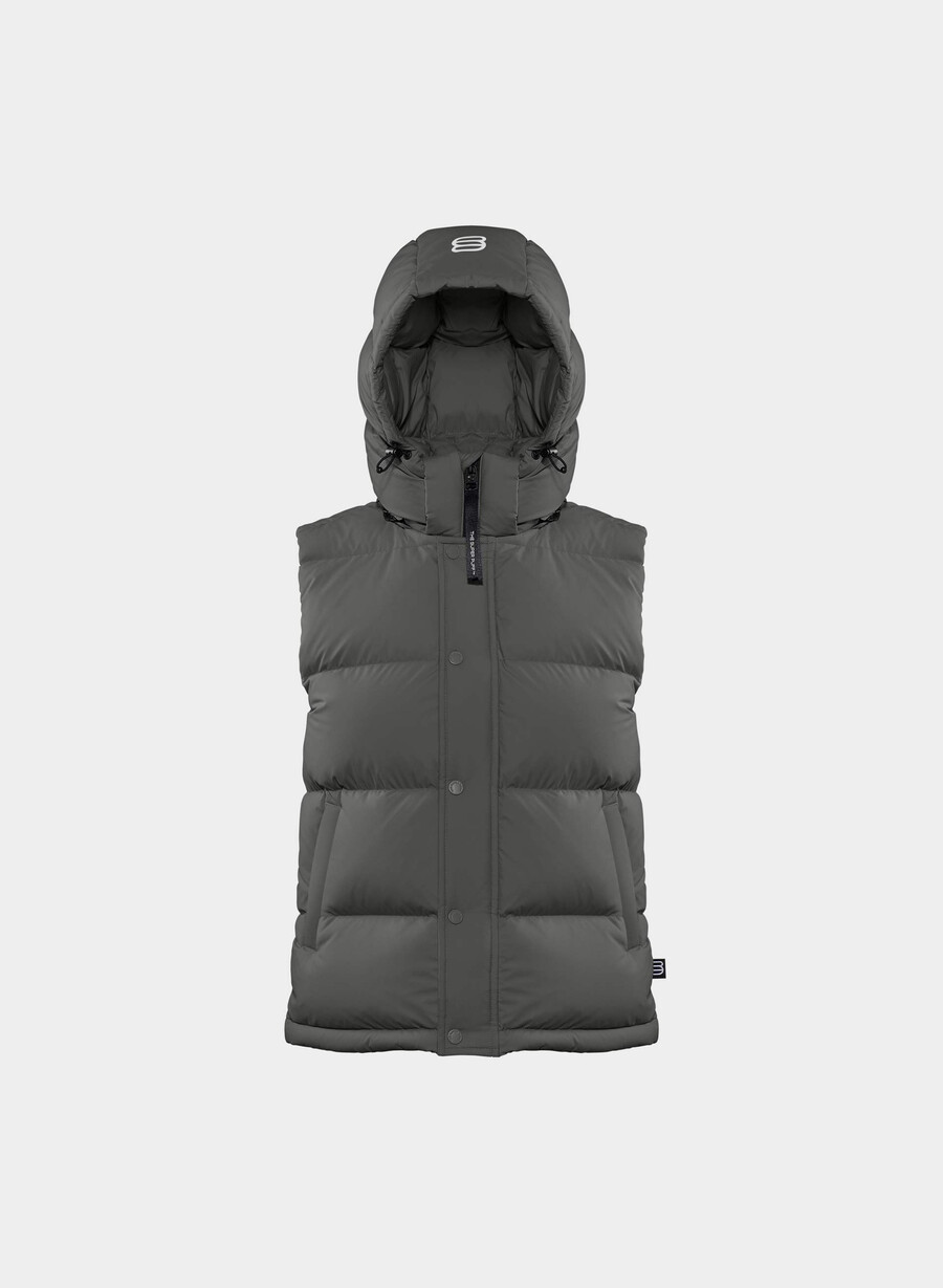 the super puff gilet - climatte grigio carbone