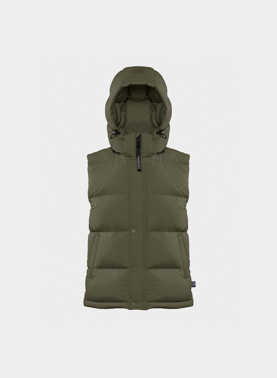 the super puff gilet - climatte dark olive