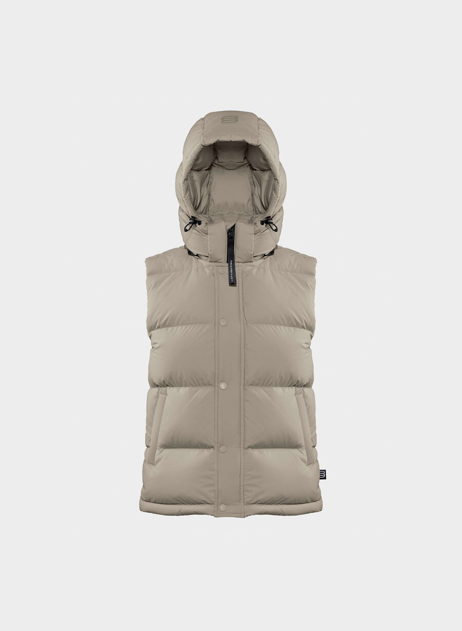 the super puff gilet - climatte modern taupe