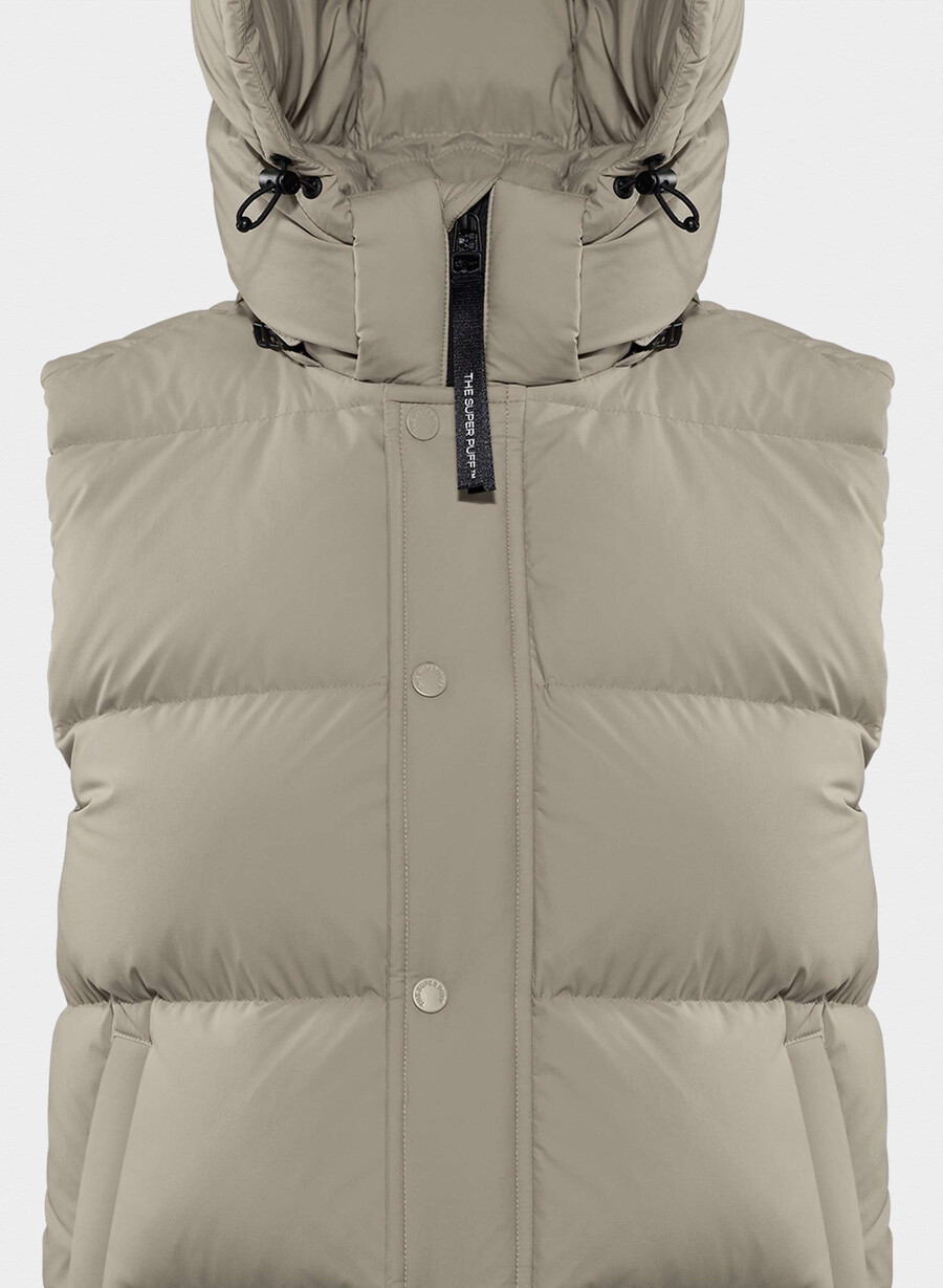 the super puff gilet - climatte modern taupe