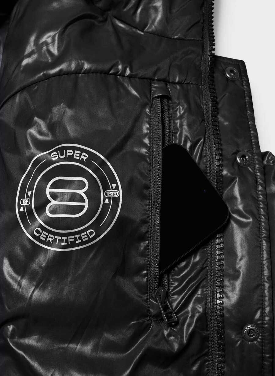 gilet the super puff - nero lucido