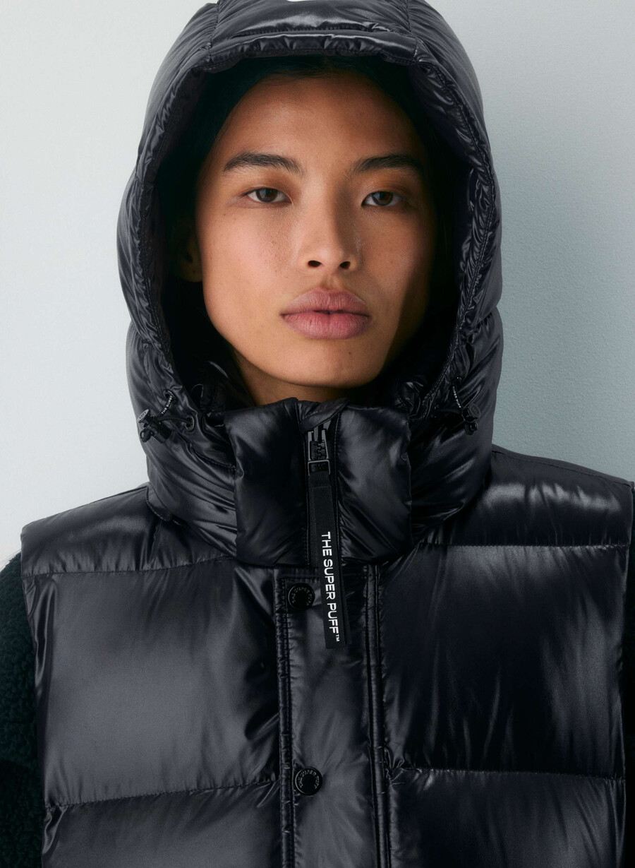 gilet the super puff - nero lucido