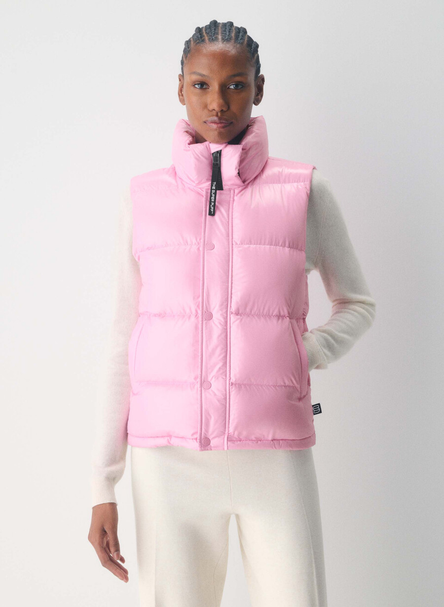 gilet the super puff - rosa morganite lucido