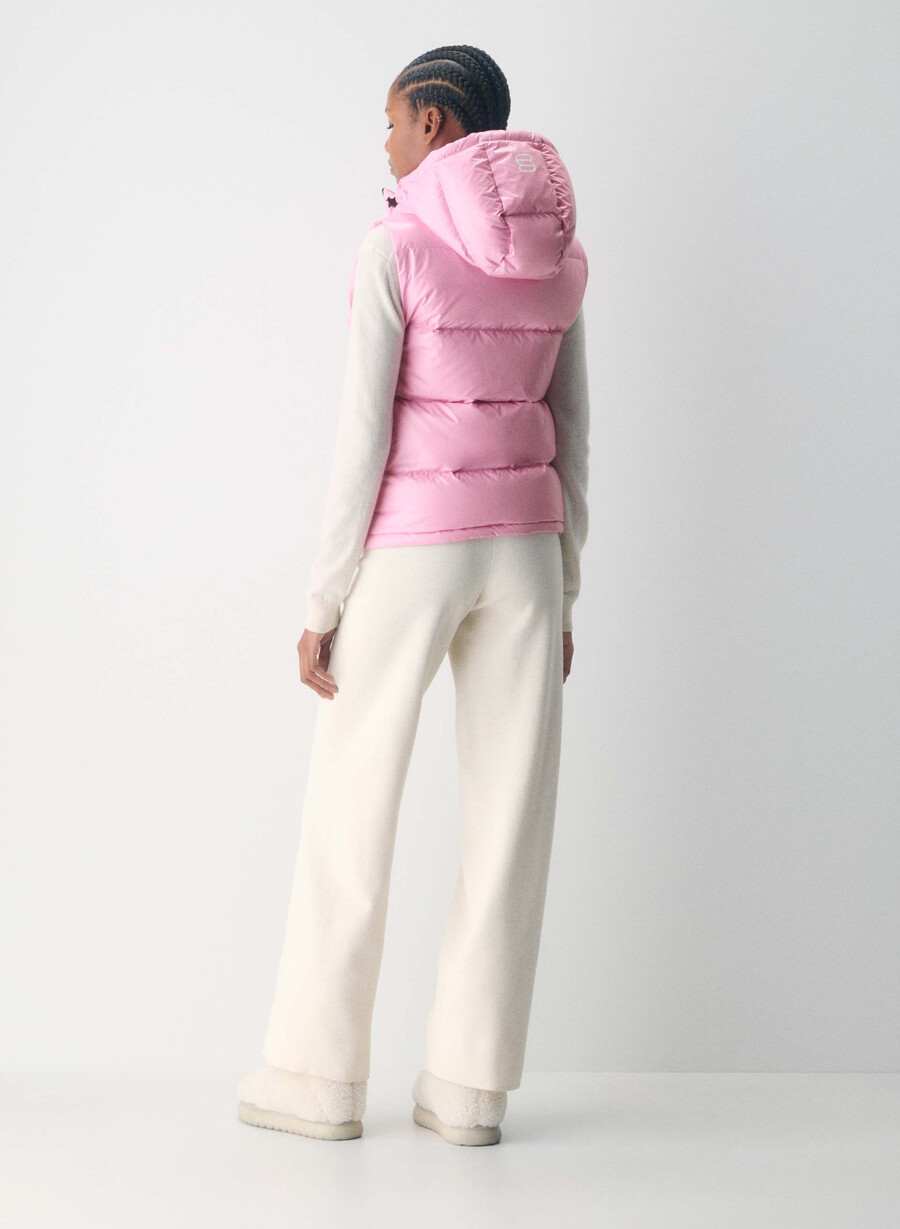gilet the super puff - rosa morganite lucido