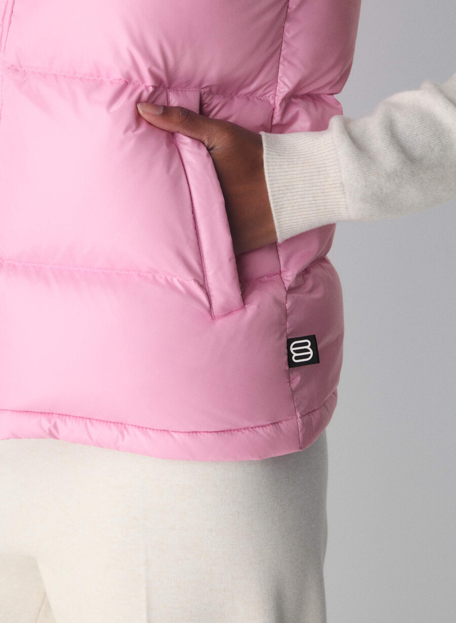 gilet the super puff - rosa morganite lucido