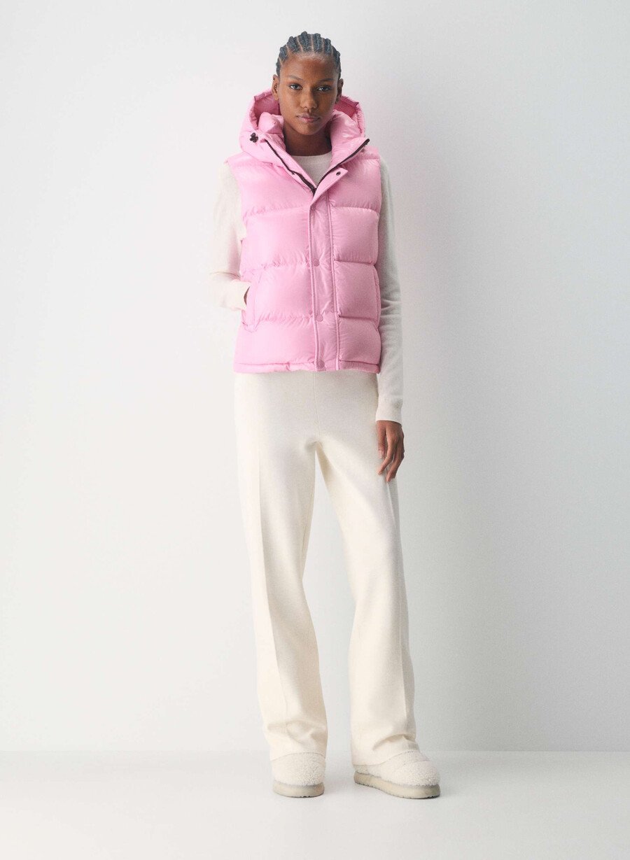 gilet the super puff - rosa morganite lucido