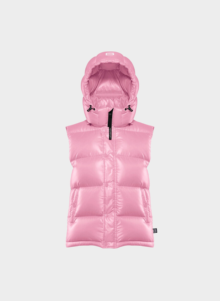 gilet the super puff - rosa morganite lucido