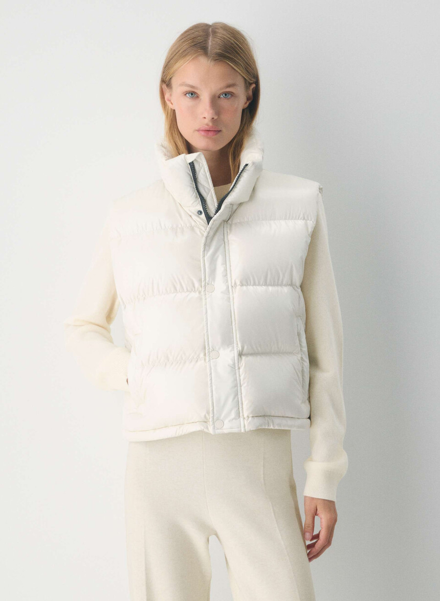 canotta corta the super puff - birch lucido