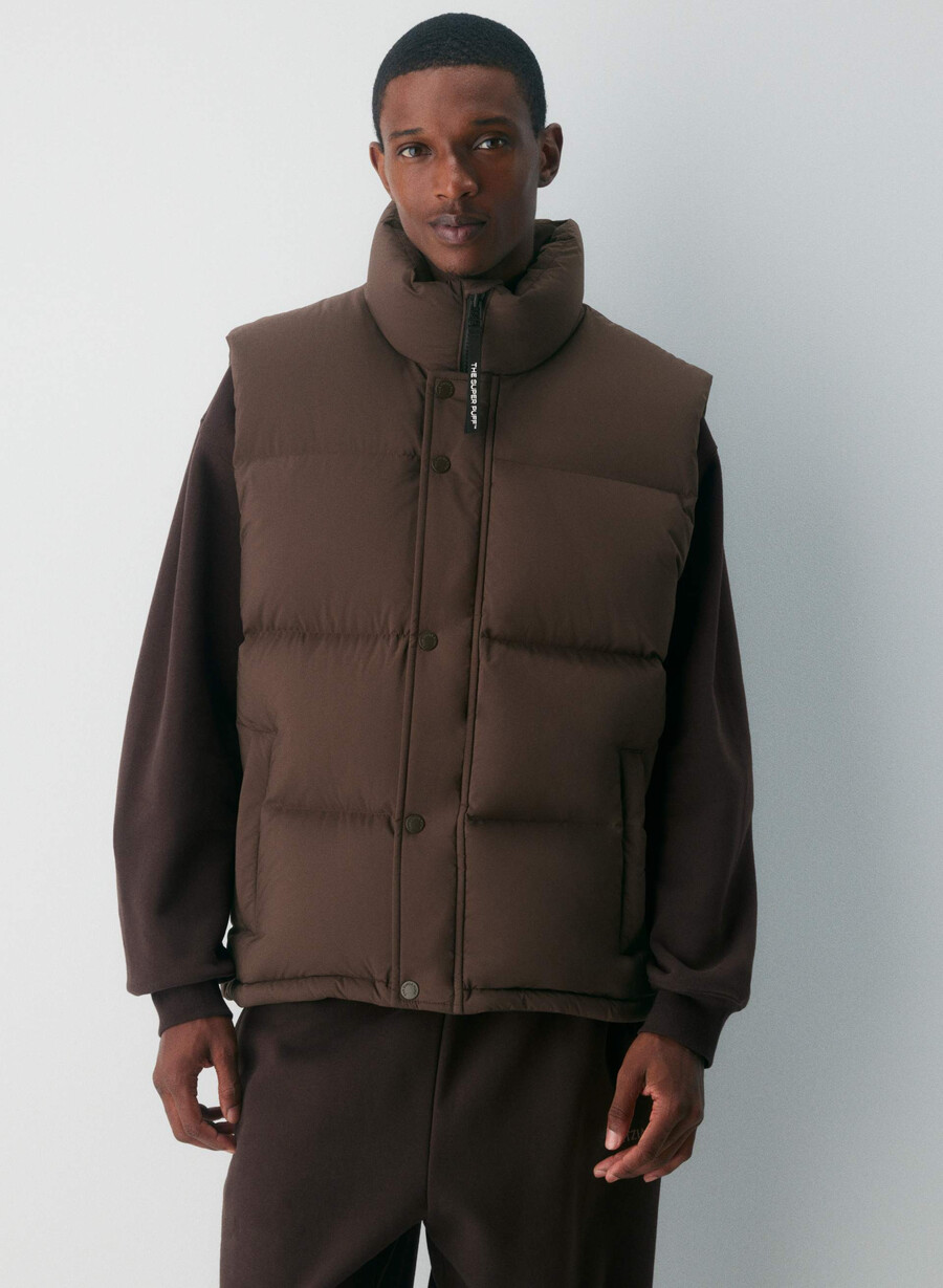 the super puff gilet da uomo - climatte rich mocha brown