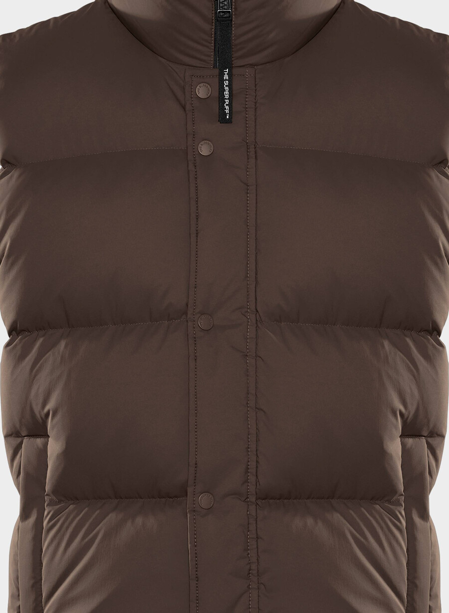 the super puff gilet da uomo - climatte rich mocha brown