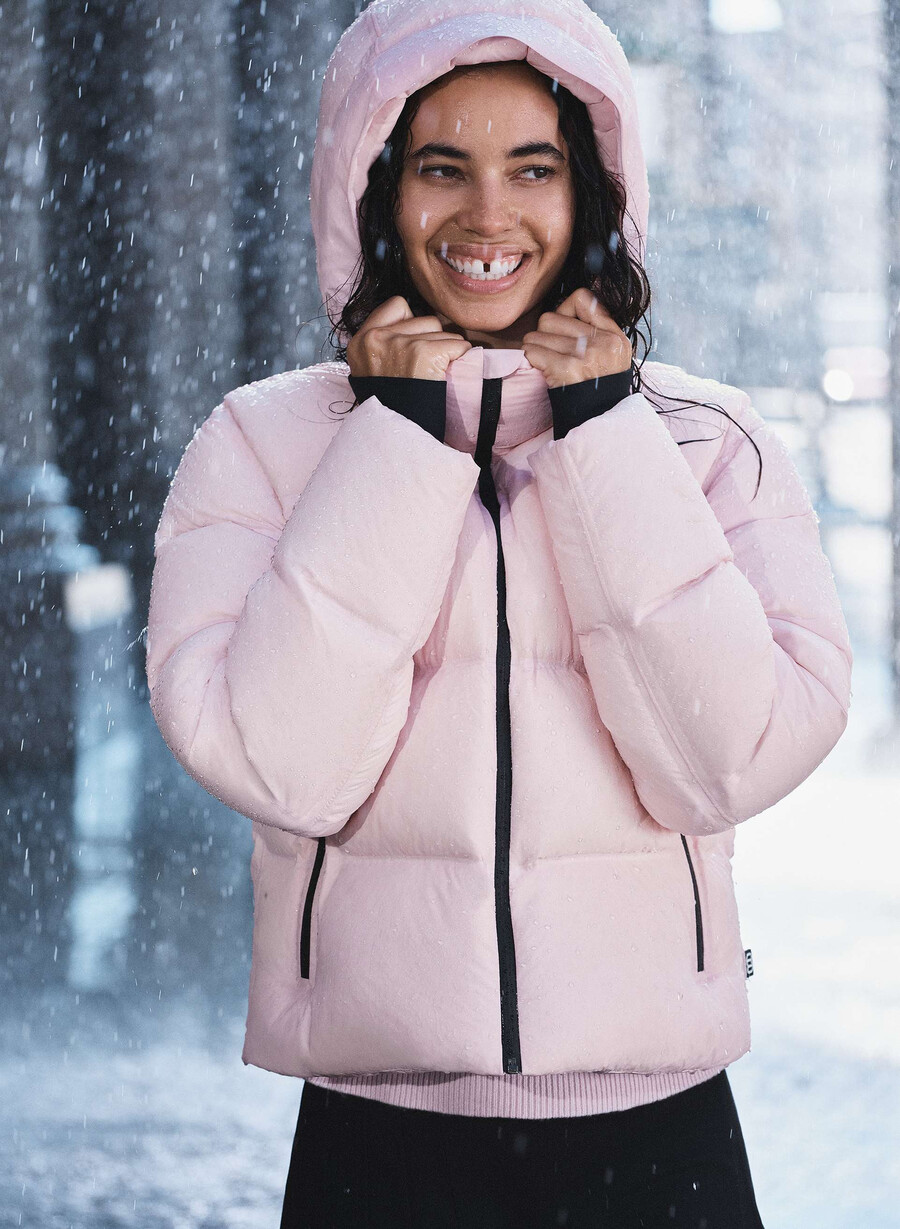 il super puff₂o shorty - rainstop rosa gesso
