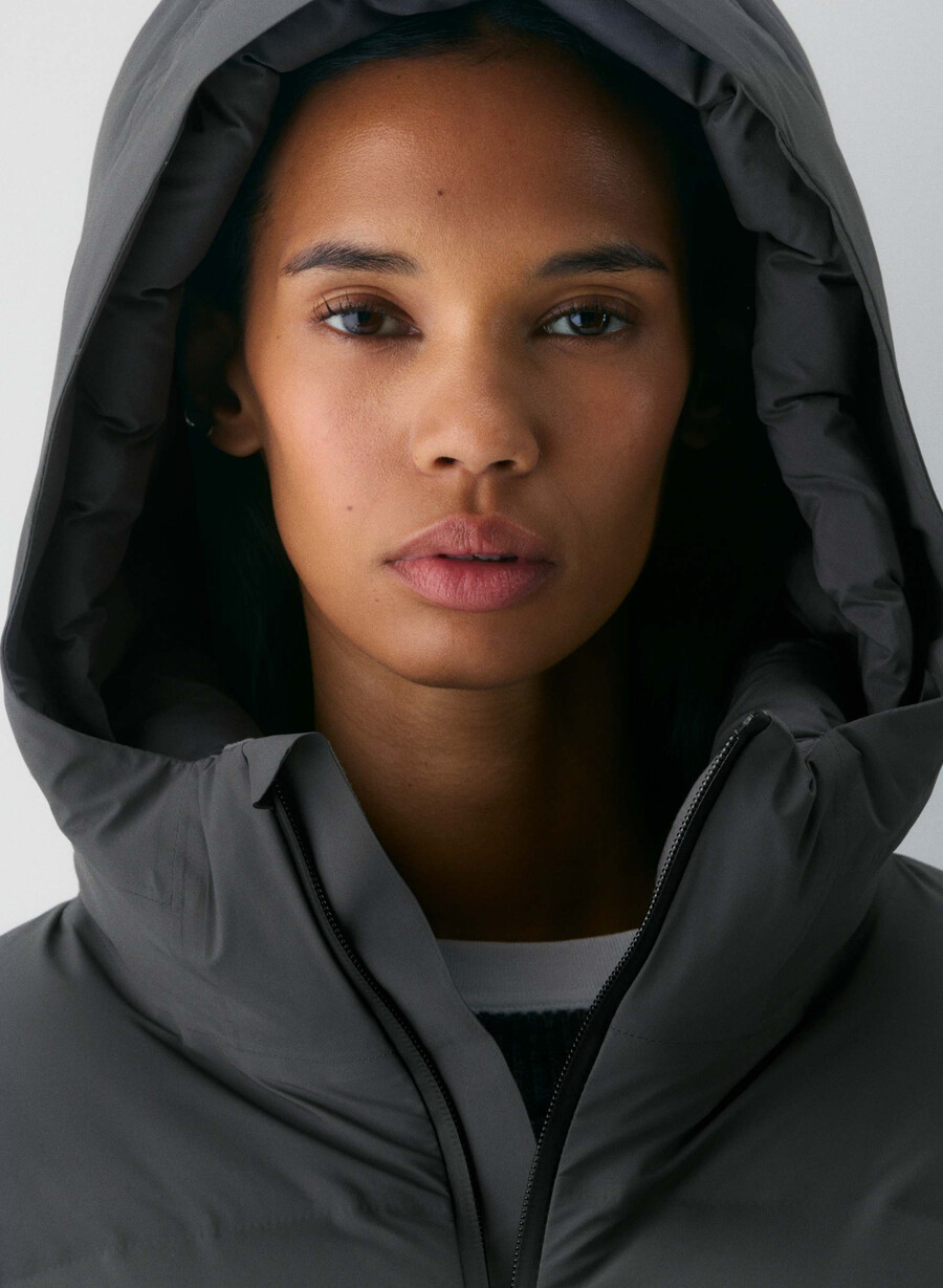 the super puff₂o shorty - rainstop grigio carbone